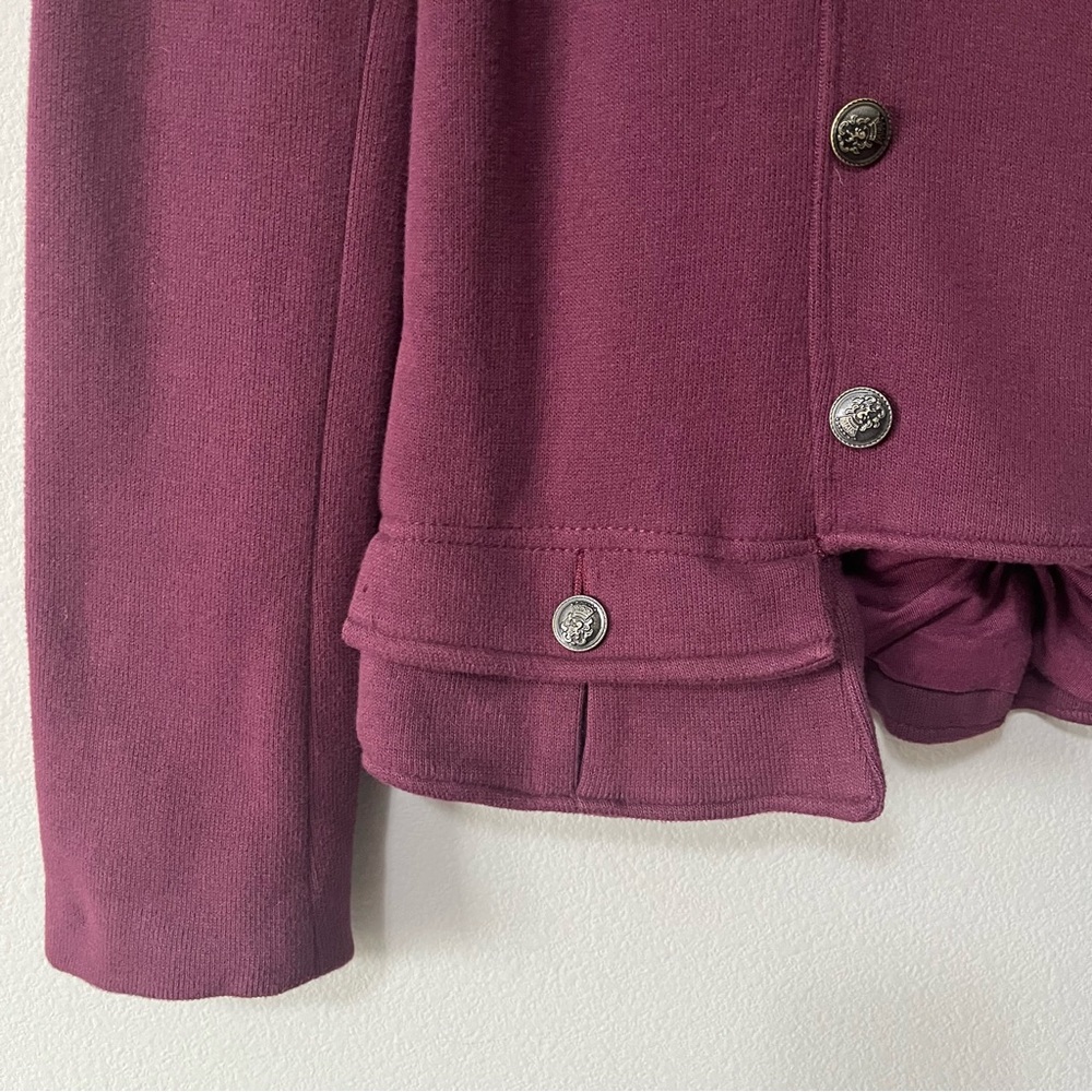 Free People NWT We the Free Majorette Jacket Chestnut Burgundy Size 12 Academia - Picture 7 of 14